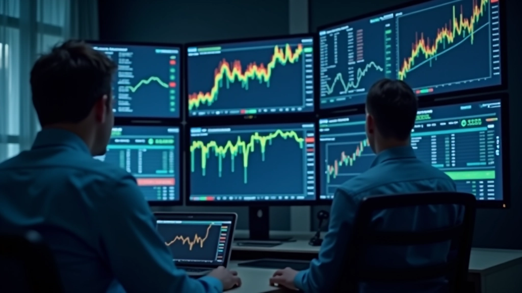 Obchodování na devizovém trhu — monitor se grafy a údaji o výměnných kurzech