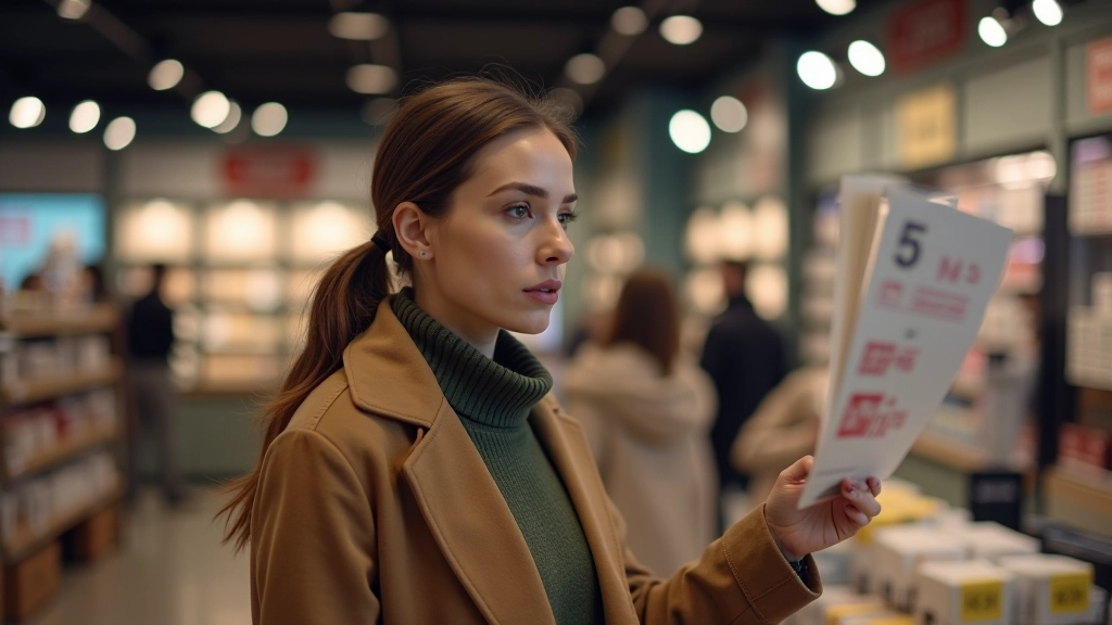 Lidé v nákupním centru s taškami, vybírající zboží